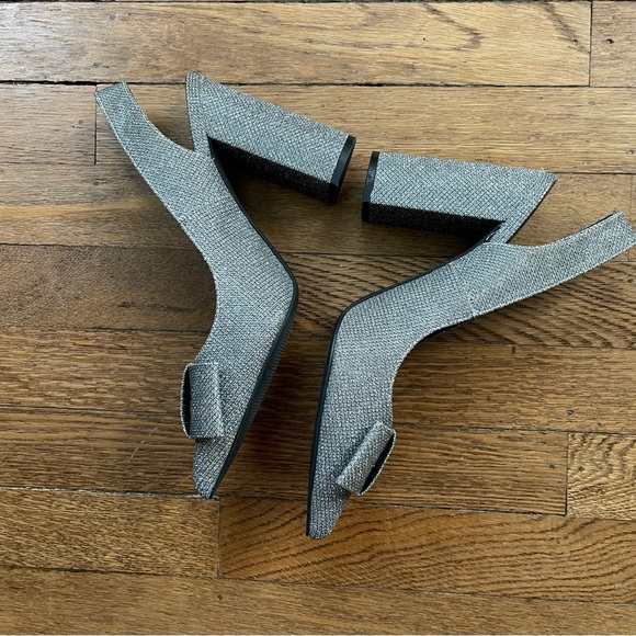 H&M Silver Glitter Heel with Bow Detail - Picture 6 of 8